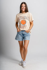 OKC Wonka high dive tee natural - Trendy OKC Thunder T-Shirts at Lush Fashion Lounge Boutique in Oklahoma City
