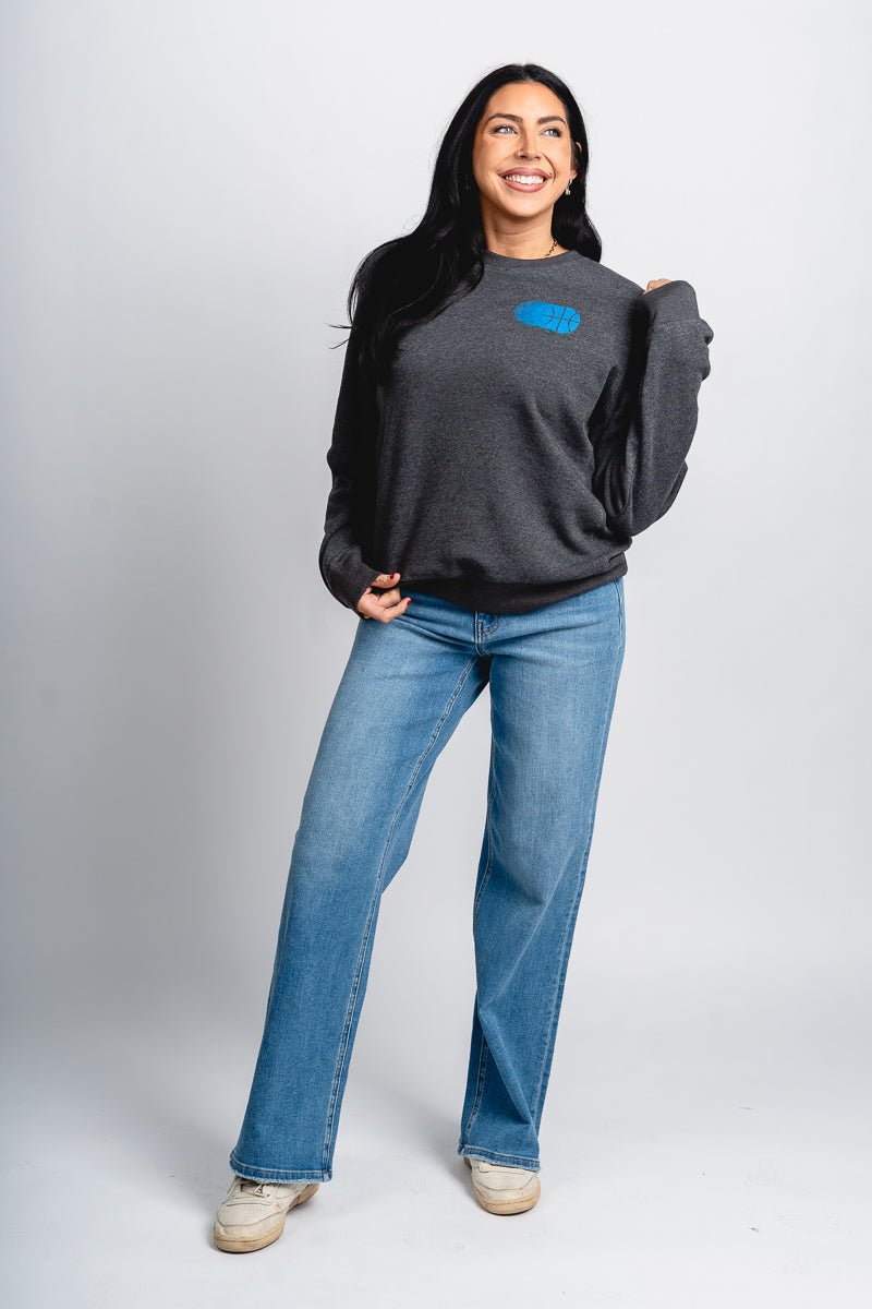 OKC basketball front & back fade sweatshirt - Trendy OKC Thunder T-Shirts at Lush Fashion Lounge Boutique in Oklahoma City