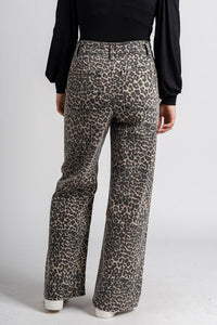 High rise leopard jeans brown | Lush Fashion Lounge: boutique women's jeans, fashion jeans for women, affordable fashion jeans, cute boutique jeans