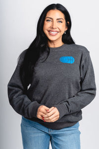 OKC basketball front & back fade sweatshirt - Trendy OKC Apparel at Lush Fashion Lounge Boutique in Oklahoma City