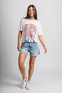 Oklahoma City basketball hoop t-shirt natural - Oklahoma City inspired graphic t-shirts at Lush Fashion Lounge Boutique in Oklahoma City