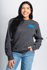 OKC basketball front & back fade sweatshirt - Trendy Oklahoma City Basketball T-Shirts Lush Fashion Lounge Boutique in Oklahoma City