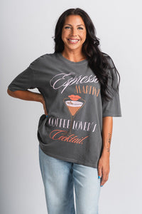 Z Supply espresso martini tee charcoal - Z Supply top - Z Supply Apparel at Lush Fashion Lounge Trendy Boutique Oklahoma City