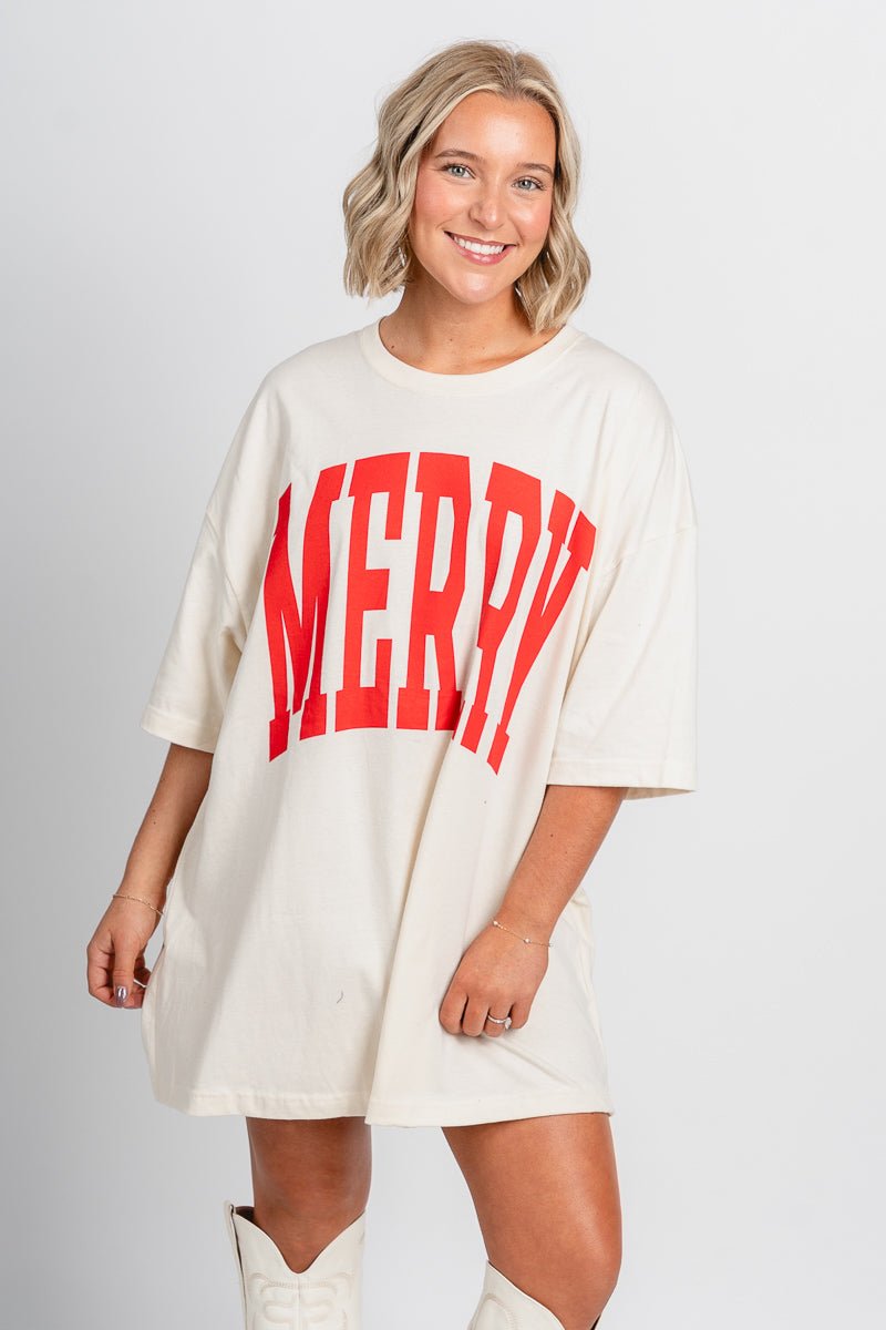 MERRY oversized tee off white