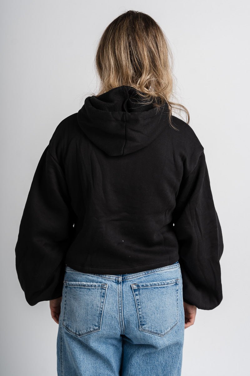 Cropped hoodie black