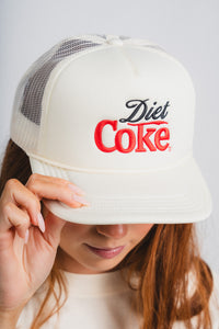 Diet Coke foamy Roscoe hat cream - Trendy Gifts at Lush Fashion Lounge Boutique in Oklahoma City