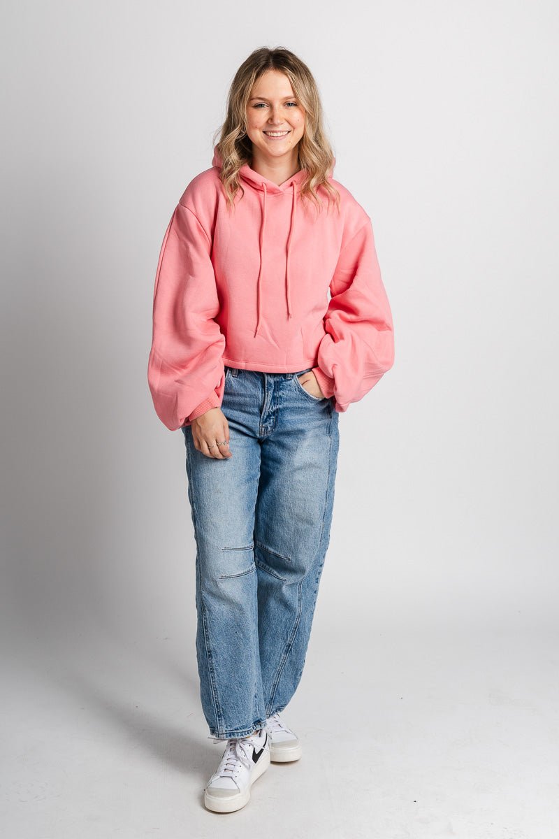 Cropped hoodie pink