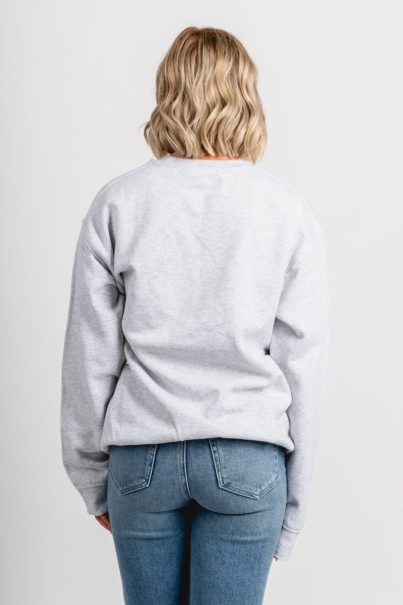 Rockin' around the Christmas tree sweatshirt ash