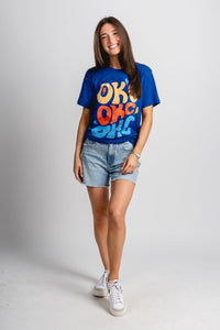 OKC repeater unisex t-shirt navy - Trendy OKC Thunder T-Shirts at Lush Fashion Lounge Boutique in Oklahoma City
