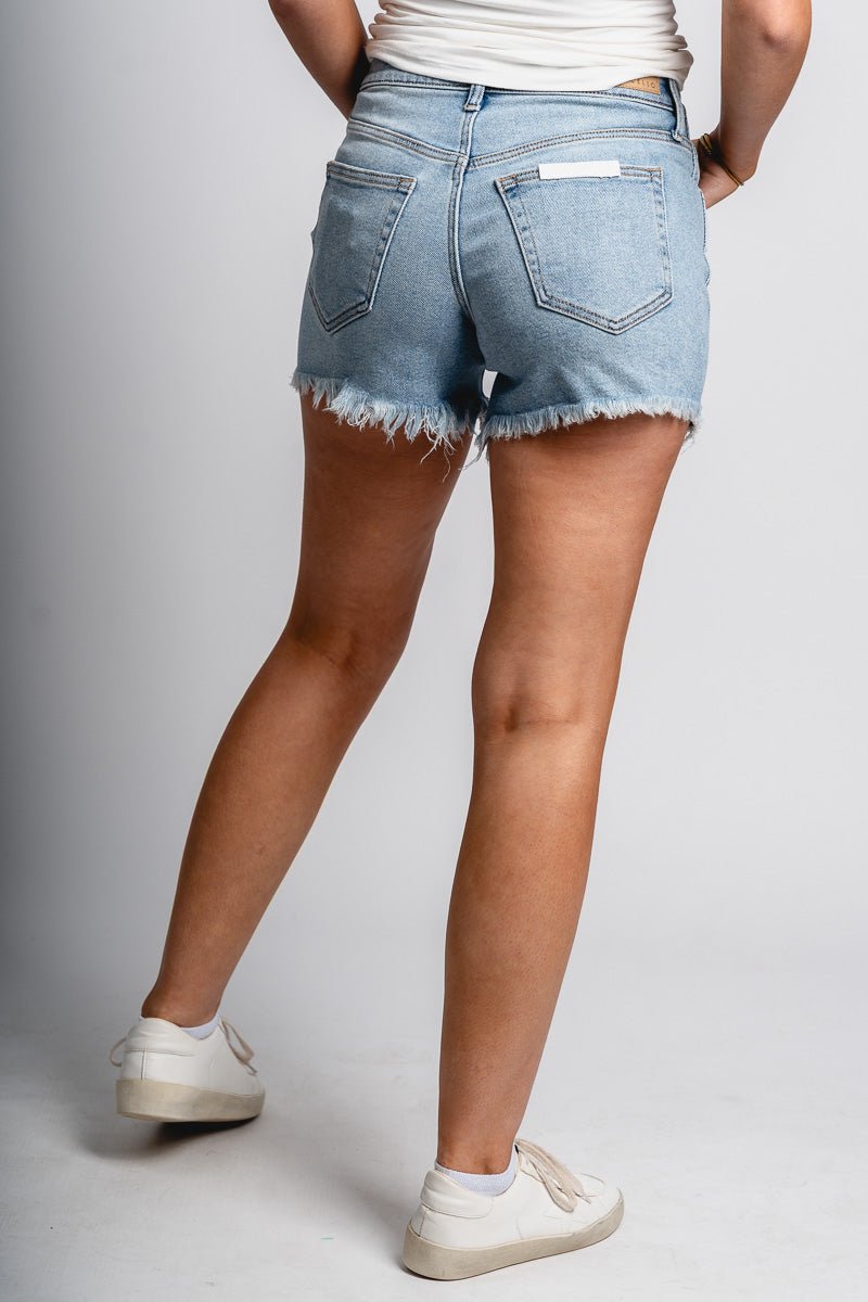 Cello high rise baggy shorts light denim