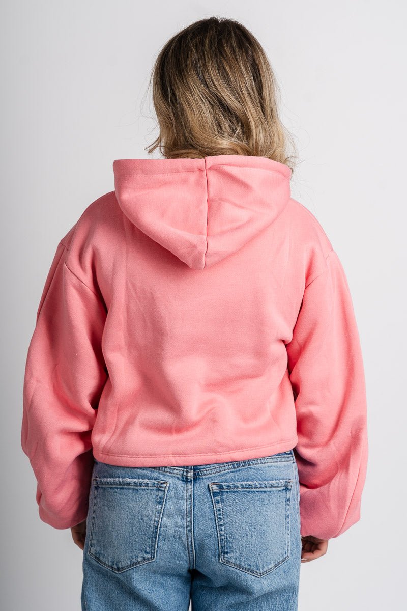 Cropped hoodie pink