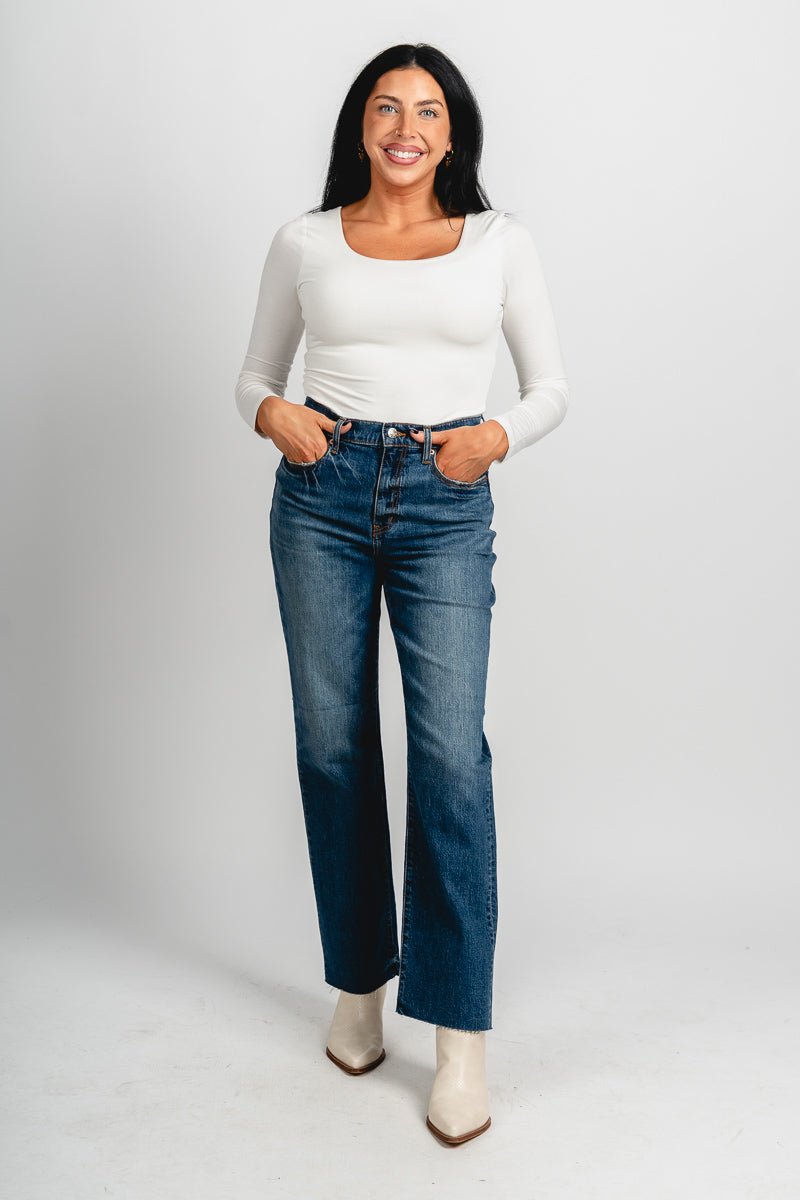 Daze high rise Sundaze straight jeans authentic | Lush Fashion Lounge: boutique women's jeans, fashion jeans for women, affordable fashion jeans, cute boutique jeans