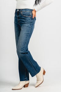 Daze high rise Sundaze straight jeans authentic | Lush Fashion Lounge: boutique women's jeans, fashion jeans for women, affordable fashion jeans, cute boutique jeans