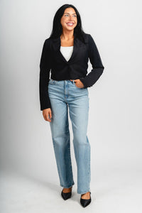 Cropped blazer black – Unique Blazers | Cute Blazers For Women at Lush Fashion Lounge Boutique in Oklahoma City
