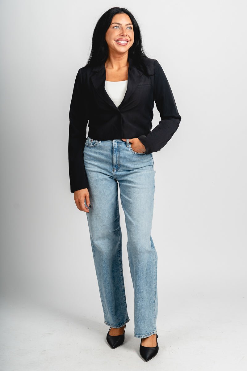 Cropped blazer black – Unique Blazers | Cute Blazers For Women at Lush Fashion Lounge Boutique in Oklahoma City