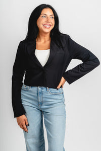 Cropped blazer black – Affordable Blazers | Cute Black Jackets at Lush Fashion Lounge Boutique in Oklahoma City