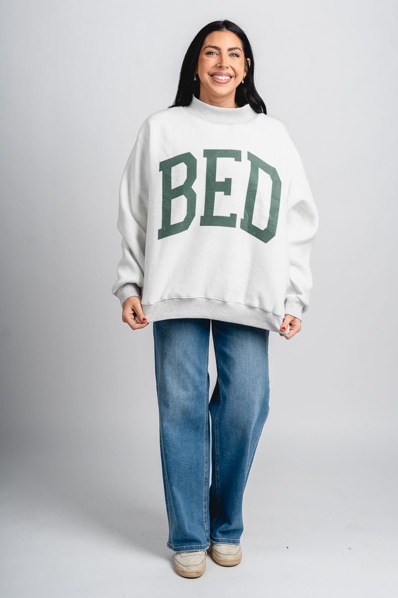 Gym & Bed mock neck sweatshirt heather grey