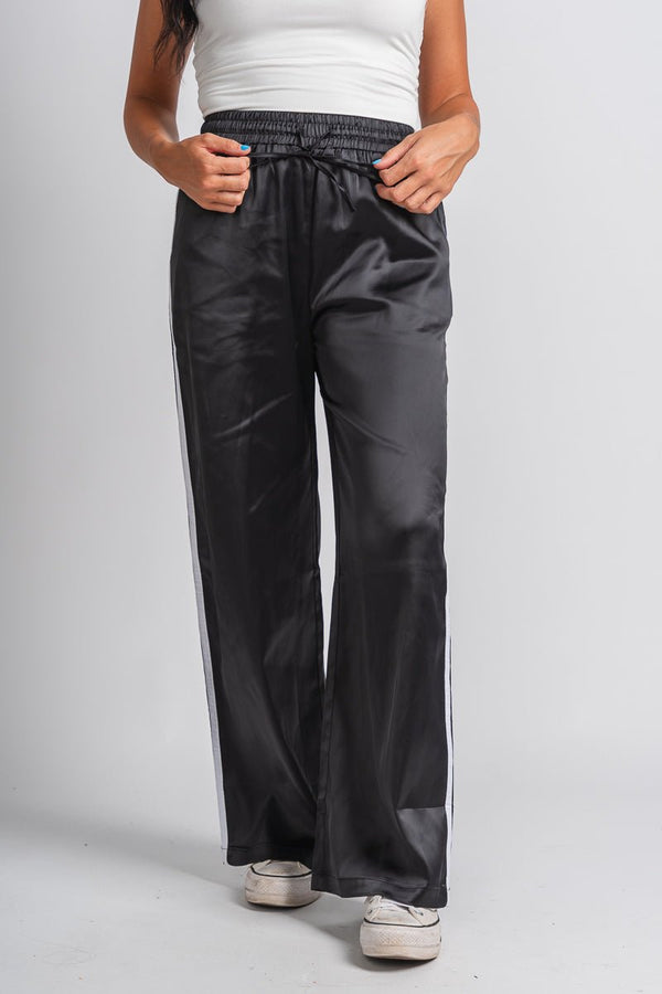 Colt track pants black Trendy Pants Lush Fashion Lounge