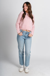 Button sweater cardigan dusty pink – Unique Sweaters | Lounging Sweaters and Womens Fashion Sweaters at Lush Fashion Lounge Boutique in Oklahoma City