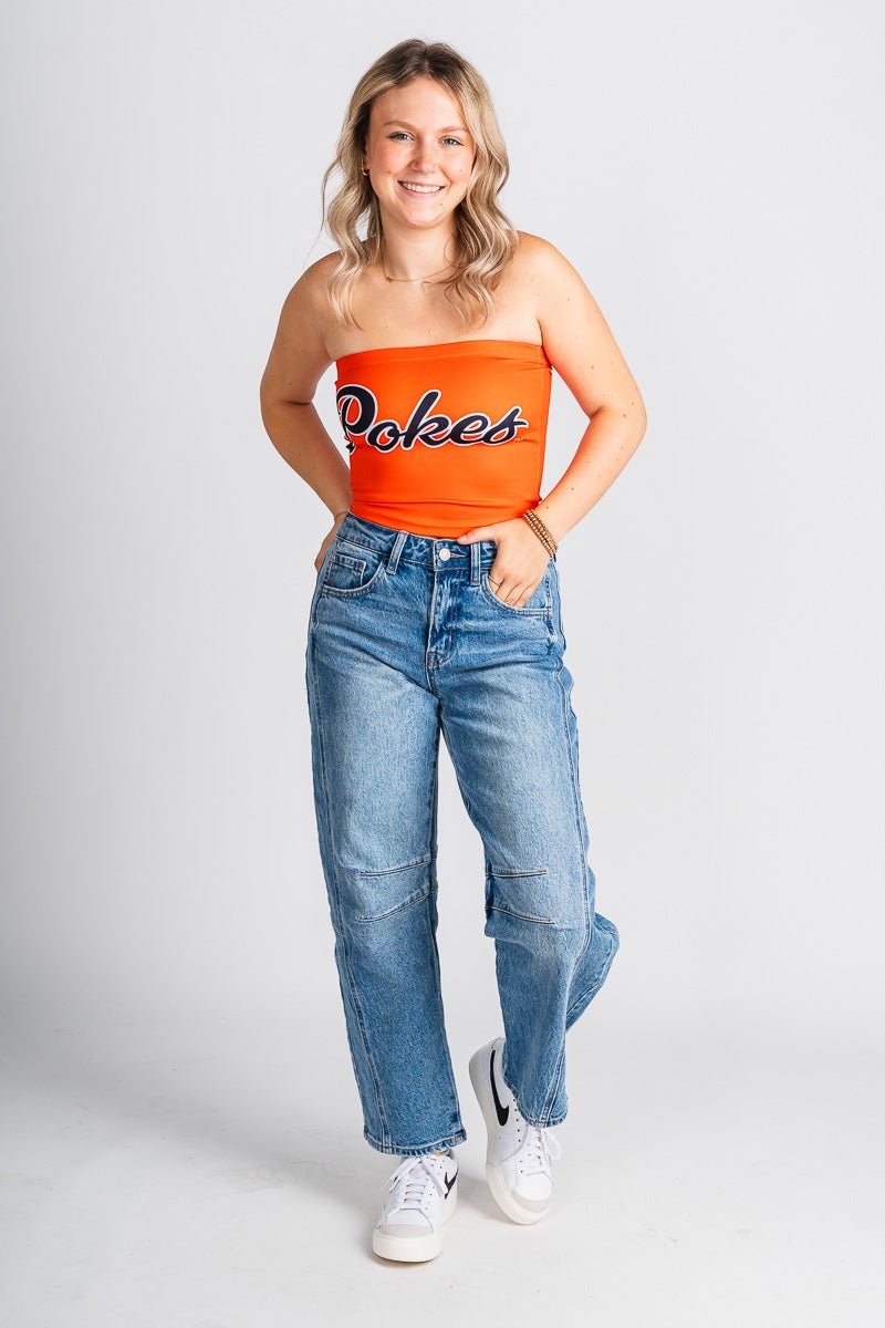 OSU Pokes tube top orange Top | Lush Fashion Lounge Trendy Oklahoma State Cowboys Apparel & Cute Gameday T-Shirts