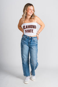 OSU Oklahoma State tube top white Top White | Lush Fashion Lounge Trendy Oklahoma State Cowboys Apparel & Cute Gameday T-Shirts