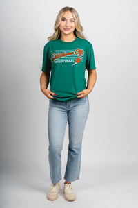 OKC basketball horizontal lines unisex t-shirt green - Trendy OKC Thunder T-Shirts at Lush Fashion Lounge Boutique in Oklahoma City