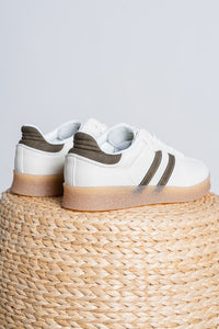 Christi double stripe sneaker off white - Affordable Shoes - Boutique Shoes at Lush Fashion Lounge Boutique in Oklahoma City