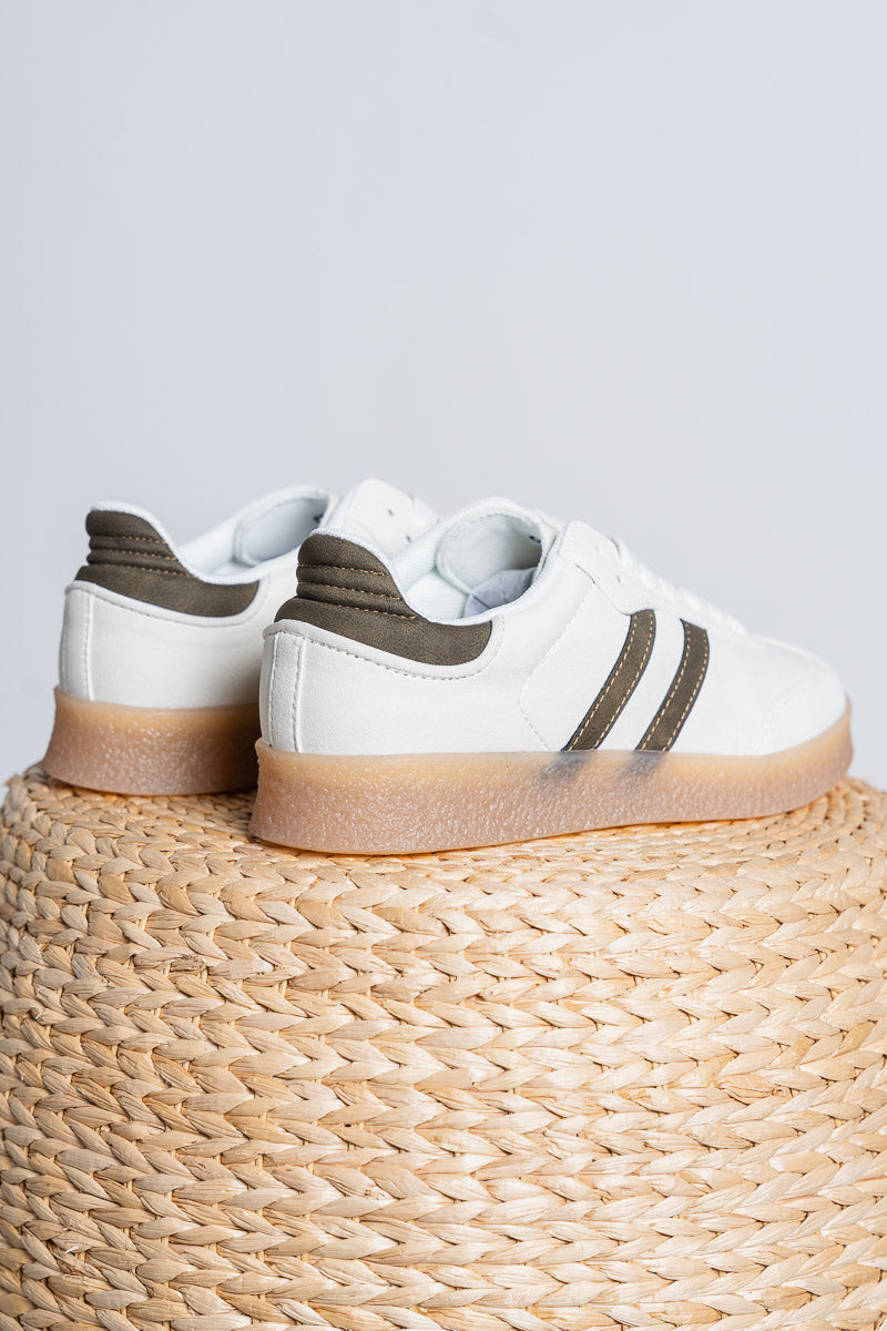 Christi double stripe sneaker off white