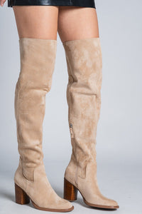 Fiona knee high boot beige - Affordable boots - Boutique Shoes at Lush Fashion Lounge Boutique in Oklahoma City