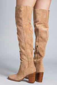 Fiona knee high boot apricot - Affordable boots - Boutique Shoes at Lush Fashion Lounge Boutique in Oklahoma City