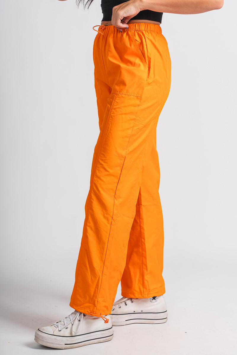 Low rise cargo pants orange | Lush Fashion Lounge: women's boutique pants, boutique women's pants, affordable boutique pants, women's fashion pants