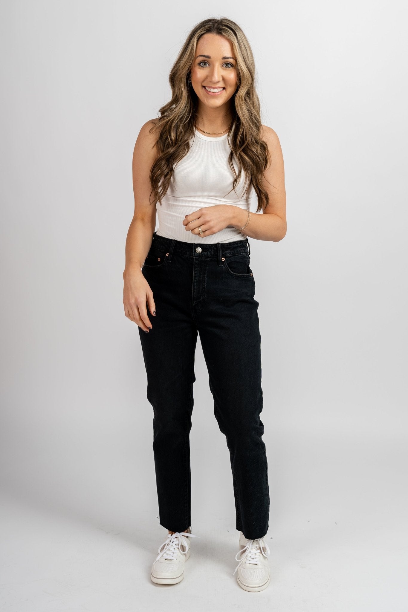 Daze denim daily driver high rise jeans inked | Lush Fashion Lounge: boutique women's jeans, fashion jeans for women, affordable fashion jeans, cute boutique jeans