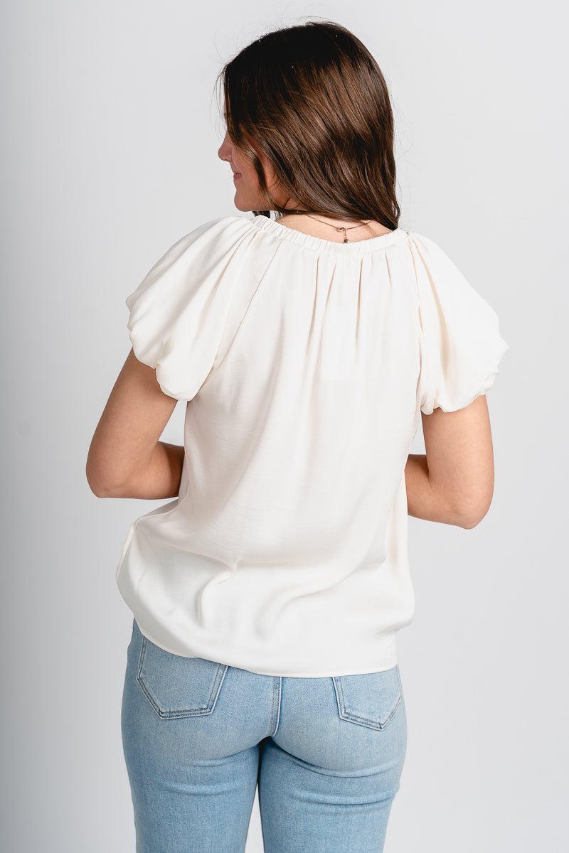 Puff sleeve blouse ivory