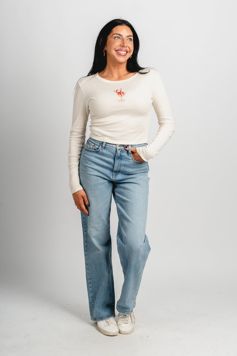 Santa martini micro long sleeve tee off white