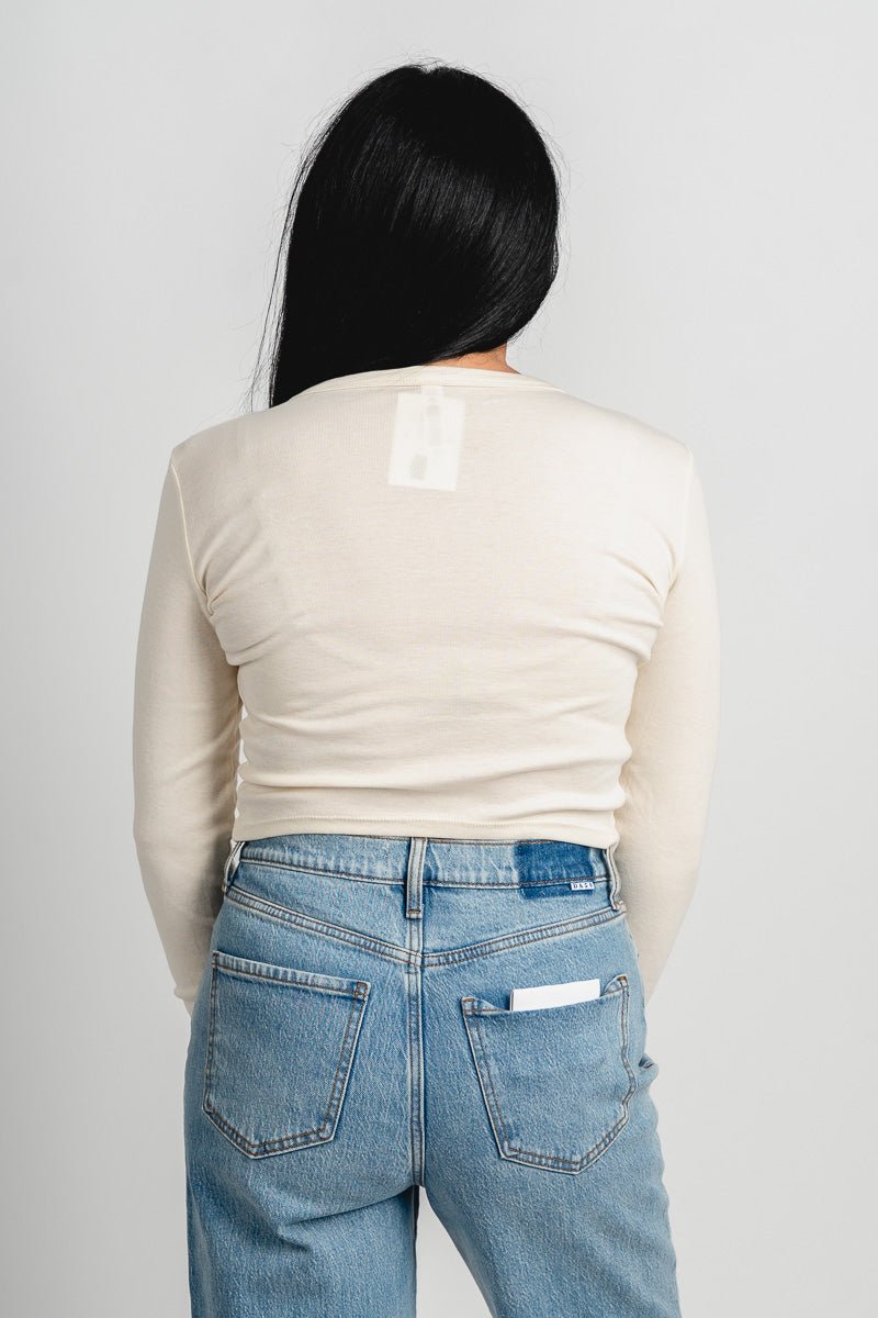 Santa martini micro long sleeve tee off white