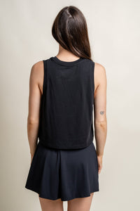 Z Supply kick back muscle tank top black - Z Supply tank top - Z Supply Fashion at Lush Fashion Lounge Trendy Boutique Oklahoma City