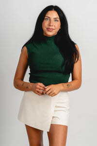 High neck sleeveless sweater green – Stylish Sweaters | Boutique Sweaters at Lush Fashion Lounge Boutique in Oklahoma City