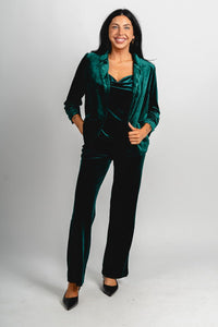Velvet blazer hunter green – Fashionable Jackets | Trendy Blazers at Lush Fashion Lounge Boutique in Oklahoma City