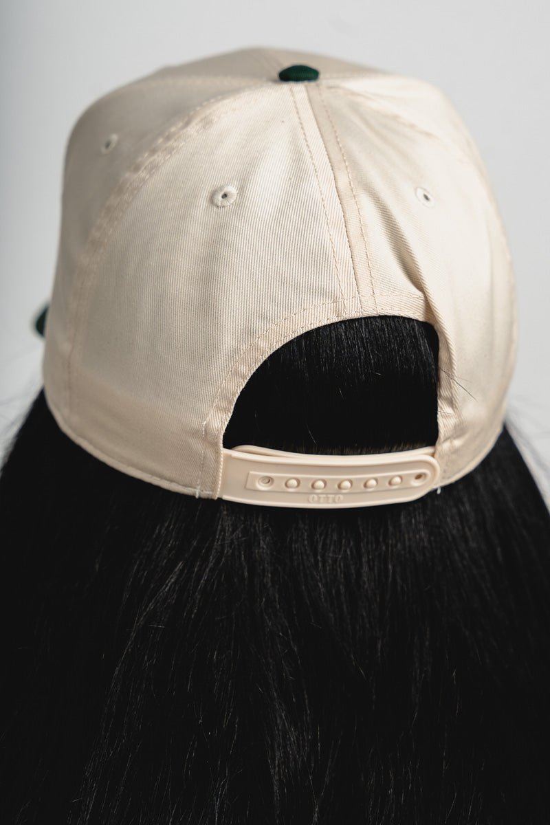 Santa's Favorite two tone hat green/natural - Trendy Hats at Lush Fashion Lounge Boutique in Oklahoma City