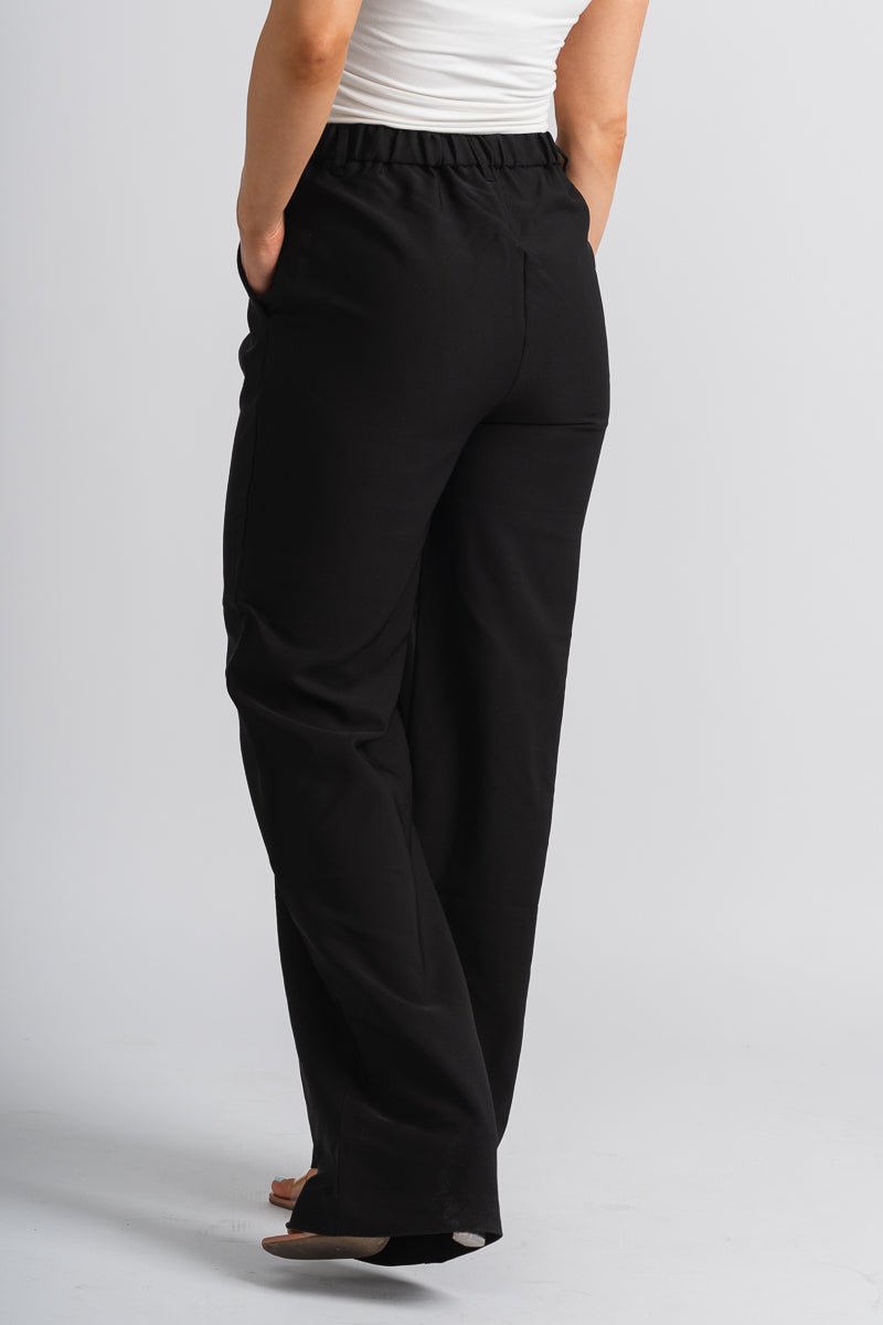 Pleated wide leg pants black | Lush Fashion Lounge: women's boutique pants, boutique women's pants, affordable boutique pants, women's fashion pants