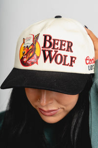 Coors Light Beer Wolf Roscoe hat ivory - Trendy Gifts at Lush Fashion Lounge Boutique in Oklahoma City