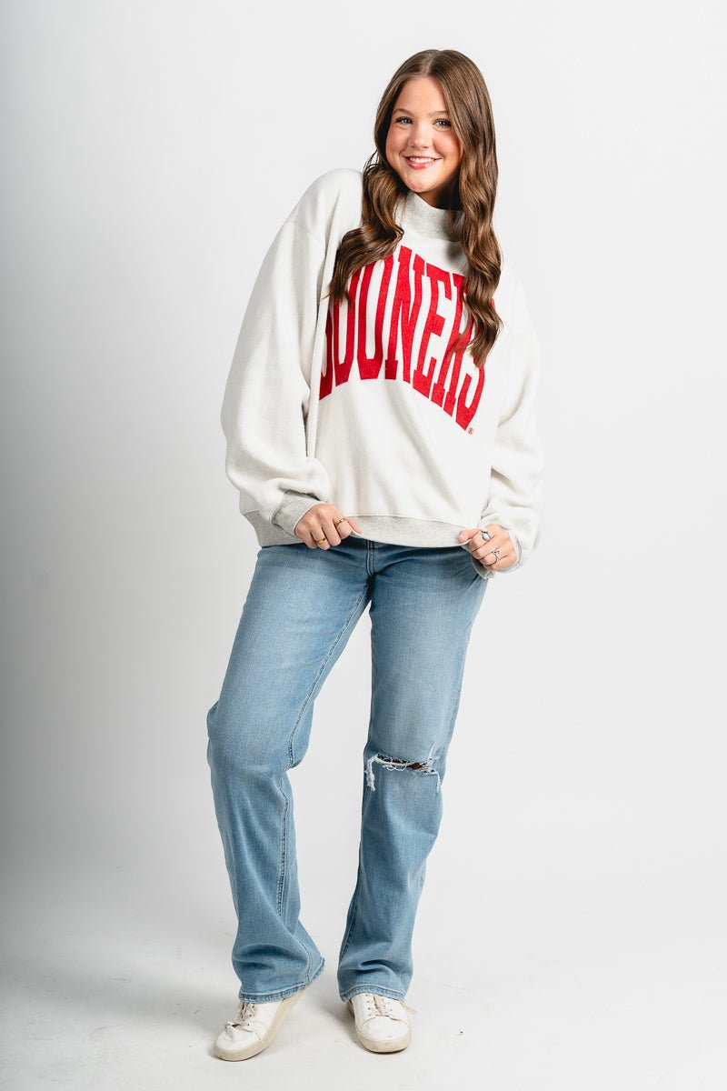 OU OU Sooners tall boy reversible mock neck sweatshirt Sweatshirt | Lush Fashion Lounge Trendy Oklahoma University Sooners Apparel & Cute Gameday T-Shirts