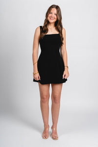 Tie back mini dress black Stylish dress - Womens Fashion Dresses at Lush Fashion Lounge Boutique in Oklahoma City