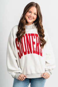 OU OU Sooners tall boy reversible mock neck sweatshirt Sweatshirt | Lush Fashion Lounge Trendy Oklahoma University Sooners Apparel & Cute Gameday T-Shirts