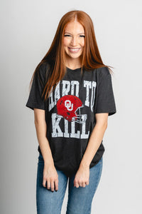OU OU Sooners hard to kill unisex t-shirt black T-shirt | Lush Fashion Lounge Trendy Oklahoma University Sooners Apparel & Cute Gameday T-Shirts