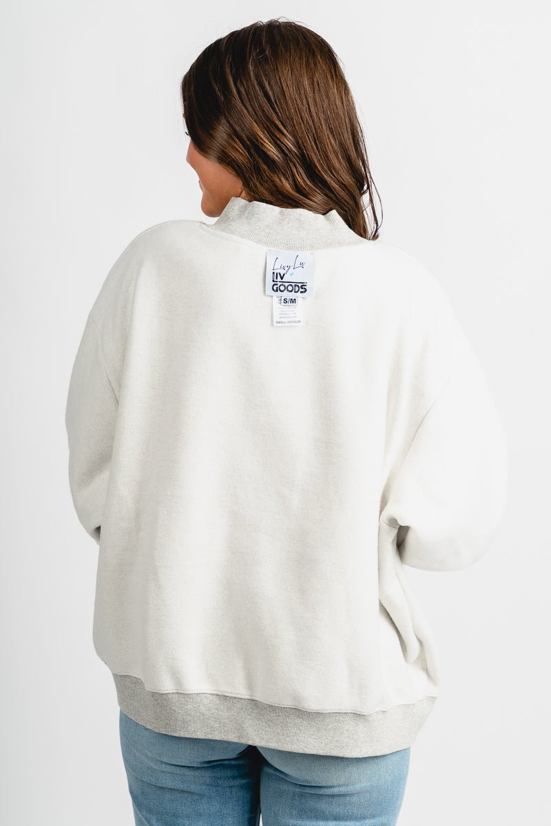 OU OU Sooners tall boy reversible mock neck sweatshirt Sweatshirt | Lush Fashion Lounge Trendy Oklahoma University Sooners Apparel & Cute Gameday T-Shirts