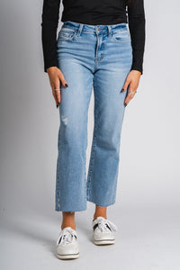 Flying Monkey high rise ankle straight jeans sweet time | Lush Fashion Lounge: boutique women's jeans, fashion jeans for women, affordable fashion jeans, cute boutique jeans