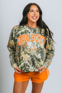 OSU OSU Cowboys gault full camo sweatshirt green Sweatshirt | Lush Fashion Lounge Trendy Oklahoma State Cowboys Apparel & Cute Gameday T-Shirts
