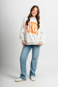 OSU OSU Pokes reverse mock neck sweatshirt grey Sweatshirt | Lush Fashion Lounge Trendy Oklahoma State Cowboys Apparel & Cute Gameday T-Shirts