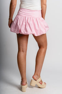 Bubble hem skirt baby pink | Lush Fashion Lounge: boutique fashion skirts, affordable boutique skirts, cute affordable skirts